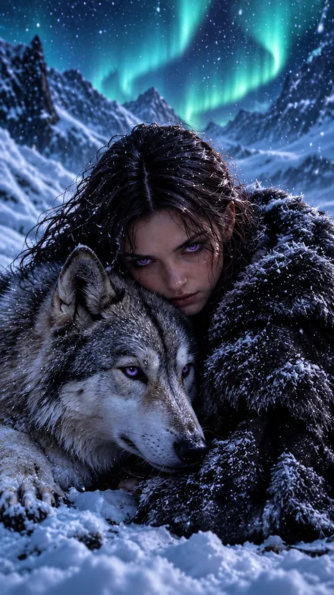 Wolf under the Aurora · Phone
